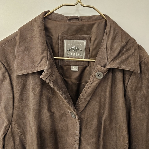 NWT - Pacific Trail Dark Brown Suede Jacket - Size 1X - Picture 3 of 9